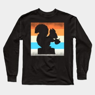 Retro Squirrel Nut Long Sleeve T-Shirt